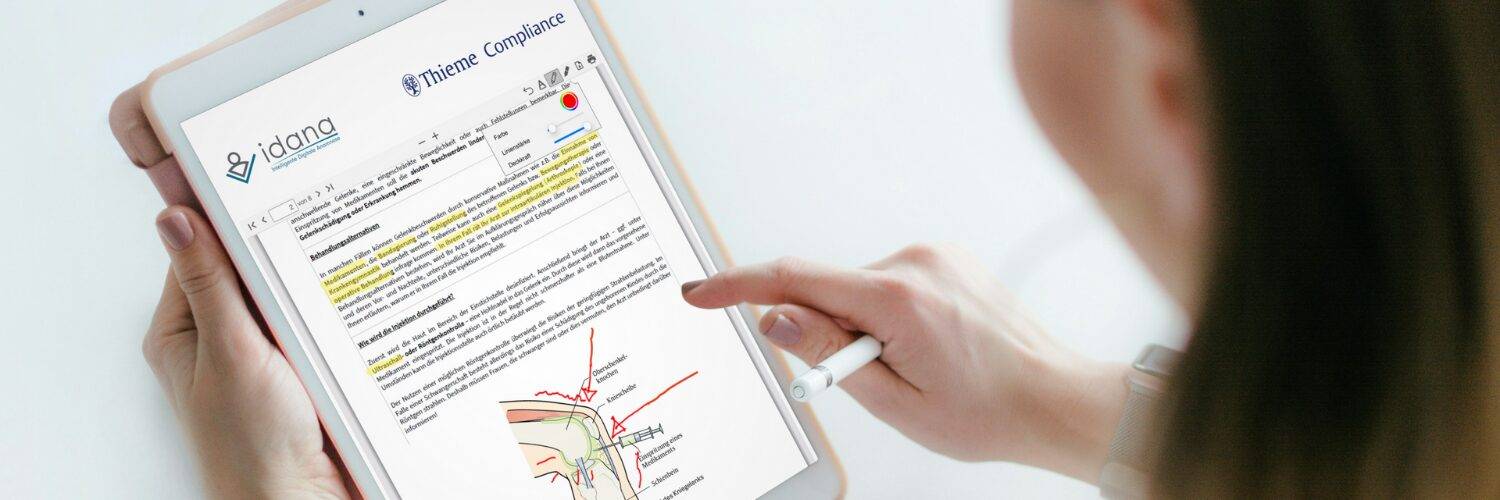 Integration der Thieme Aufklärungsinhalte in die Software Idana ermöglicht Arztpraxen jetzt umfassendes Patientenmanagement