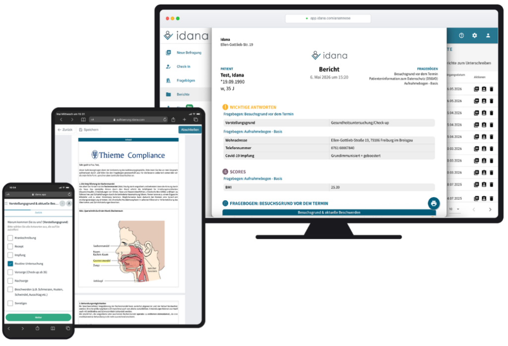 Praxissoftware-Integration mit Idana